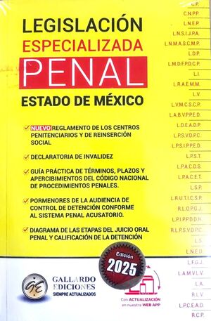 LEGISLACIÓN ESPECIALIZADA PENAL DEL ESTADO DE MÉXICO 2024