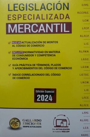 LEGISLACIÓN ESPECIALIZADA MERCANTIL 2024