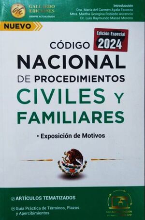 CÓDIGO NACIONAL DE PROCEDIMIENTOS CIVILES Y FAMILIARES 2024