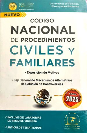 CÓDIGO NACIONAL DE PROCEDIMIENTOS CIVILES Y FAMILIARES 2024