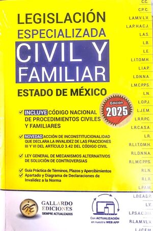 LEGISLACIÓN CIVIL Y FAMILIAR DEL ESTADO DE MÉXICO 2024