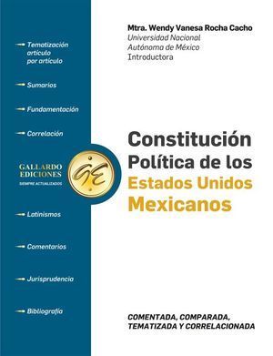CONSTITUCIÓN POLÍTICA DE LOS ESTADOS UNIDOS MEXICANOS COMENTADA 2024