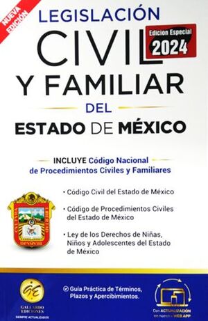 LEGISLACIÓN  CIVIL Y FAMILIAR DEL ESTADO DE MÉXICO 2024
