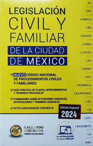 LEGISLACIÓN CIVIL Y FAMILIAR DE LA CIUDAD DE MÉXICO 2024