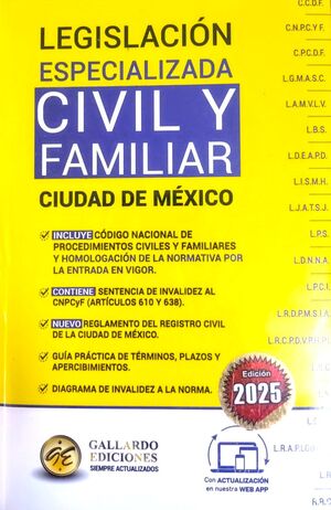 LEGISLACIÓN CIVIL Y FAMILIAR DE LA CIUDAD DE MÉXICO 2024