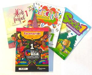 PACK GUÍA 1 SANTILLANA ESCENARIOS + ALAS + DETEC + EDUC SOCIO