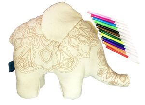 ELEFANTE. MANDALA 3D PARA COLOREAR. 