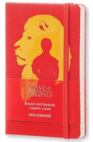 LIBRETA GAME OF THRONES DE BOLSILLO ROJA HOJA RAYADA PASTA DURA