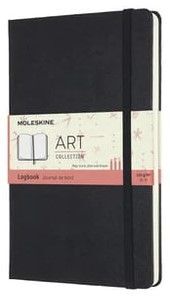 LIBRETA LOGBOOK ARTE NEGRA, GRANDE, CON HOJA PUNTEADA Y PASTA DURA