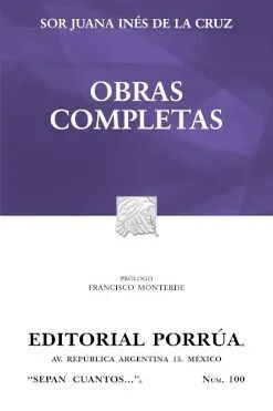 OBRAS COMPLETAS SOR JUANA INES DE LA CRUZ